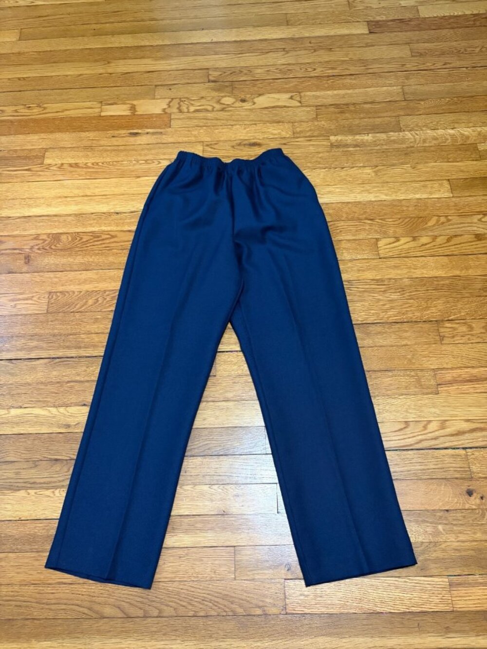 Alfred Dunner Womens Pull On Pants Sz 10 Navy Blue Pull On Elastic NWT $34